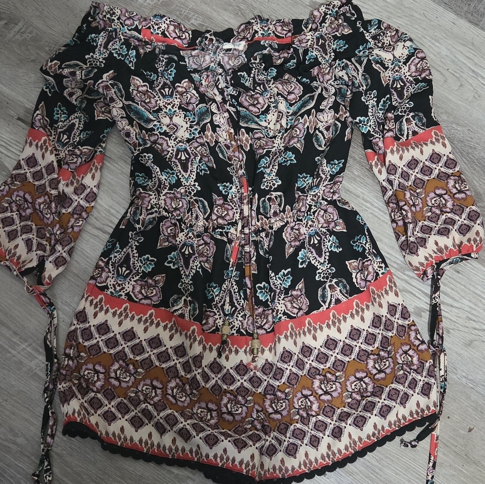 Bohemian Floral Women's Romper